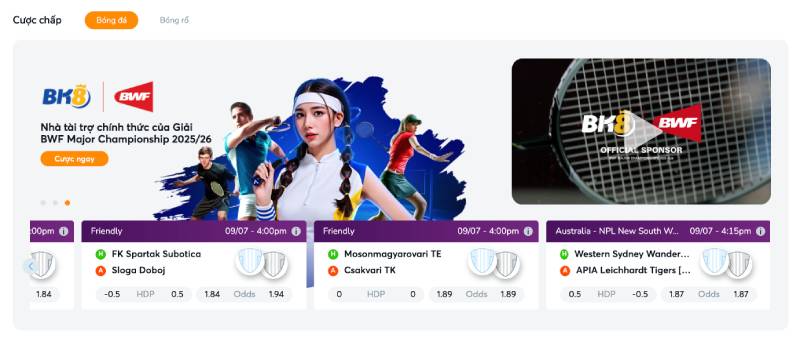 Ưu điểm nổi bật khi cá cược tại BK8